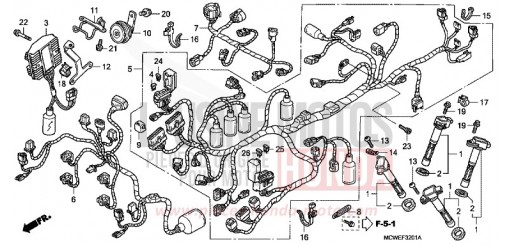 FAISCEAU DES FILS (VFR800A) VFR800A6 de 2006